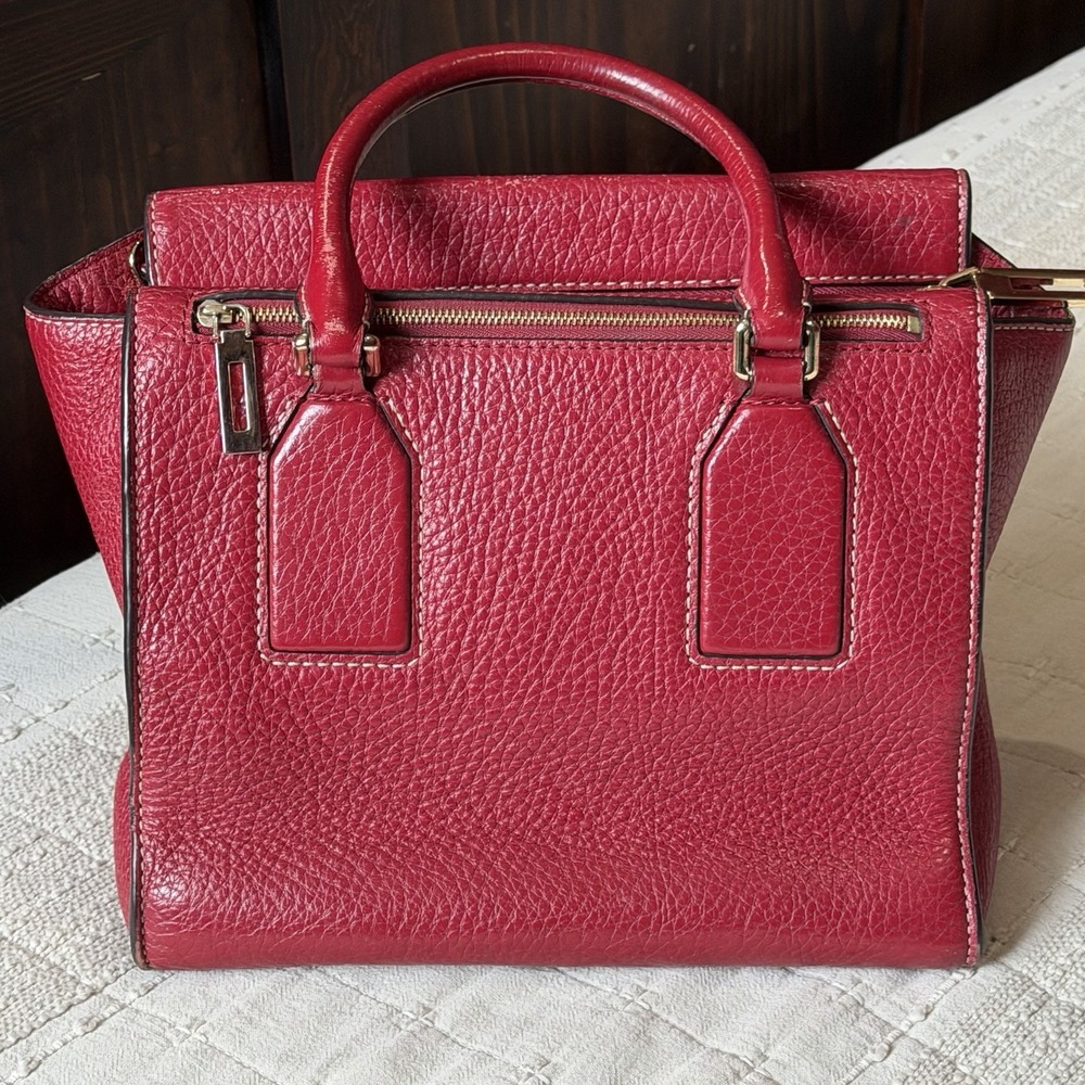 Michael Kors Selby Red Pebbled Leather - Picture 2 of 7